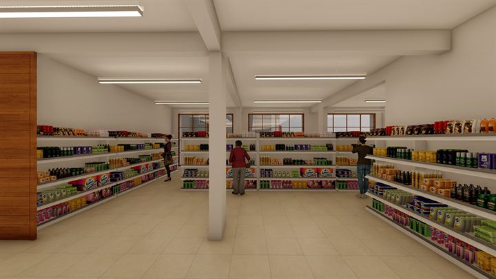 Departmental store at ground level